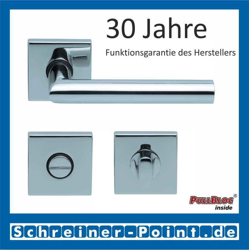 Scoop Thema quadrat PullBloc Quadratrosettengarnitur, Rosette Edelstahl poliert